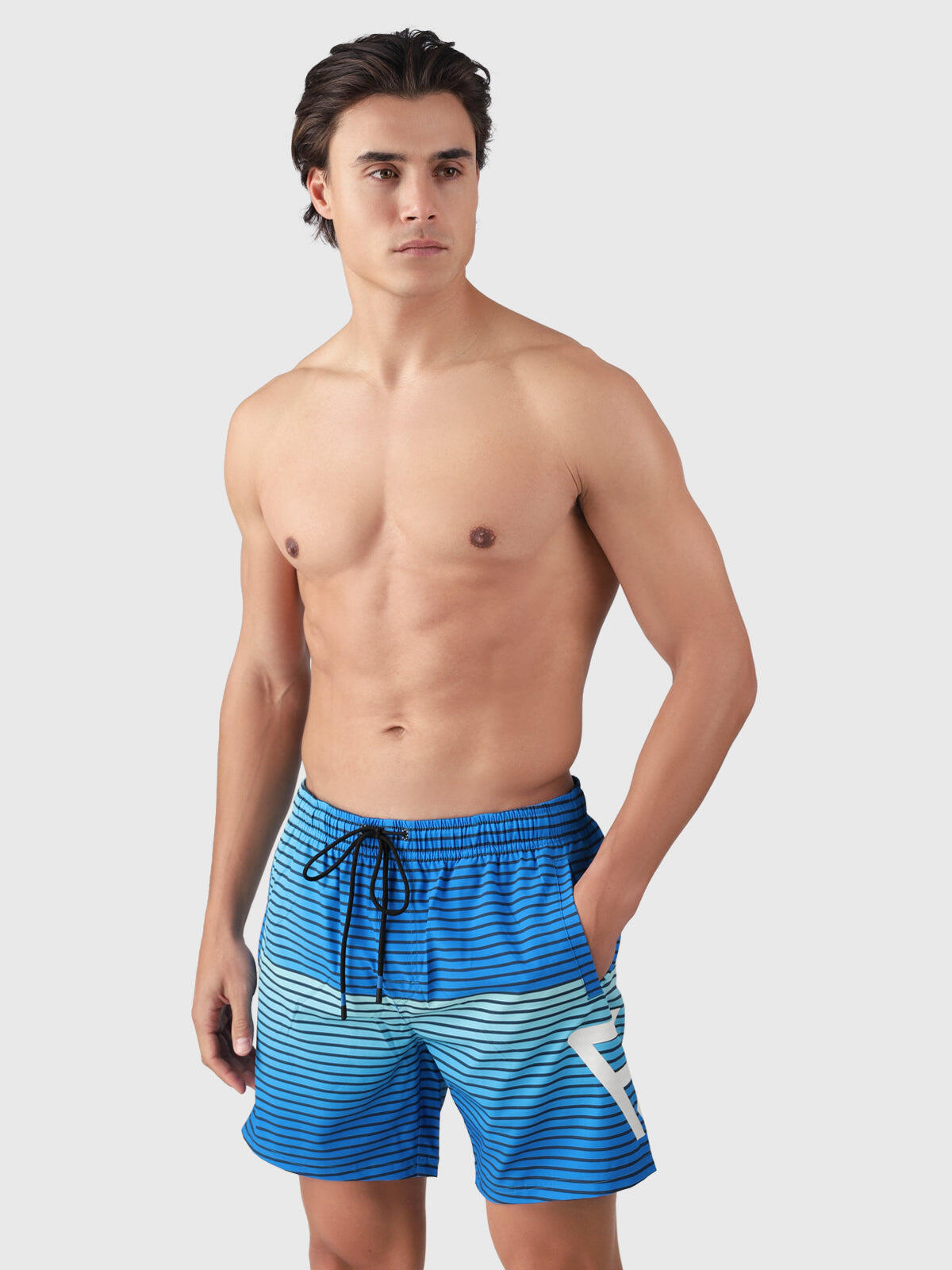 Preves Heren Swim Shorts Watersport Fast drying Neon Blue 3/6