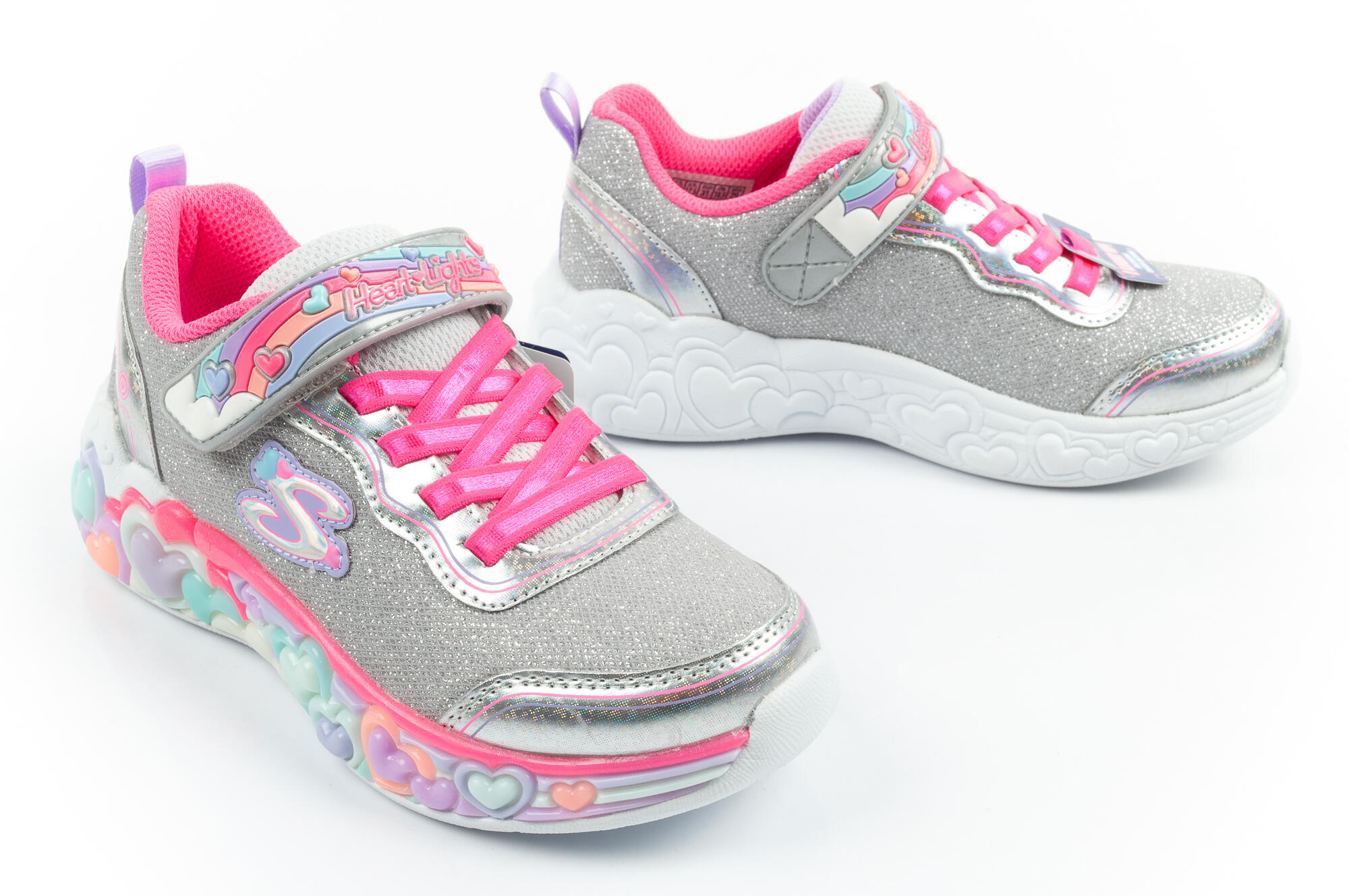 Buty sportowe dziecięce Skechers S Lights LED na rzep 7/7