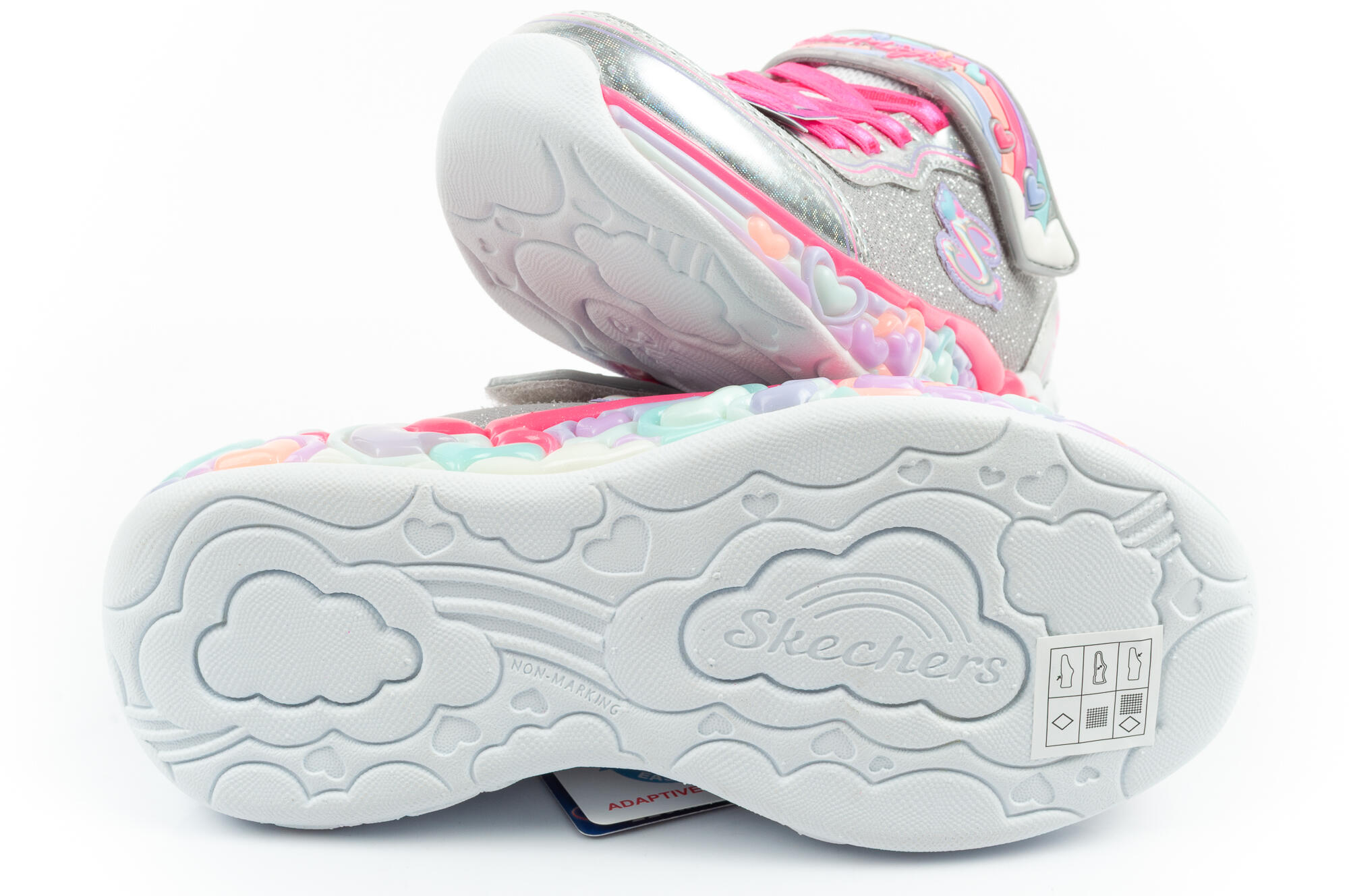 Buty sportowe dziecięce Skechers S Lights LED na rzep 5/7