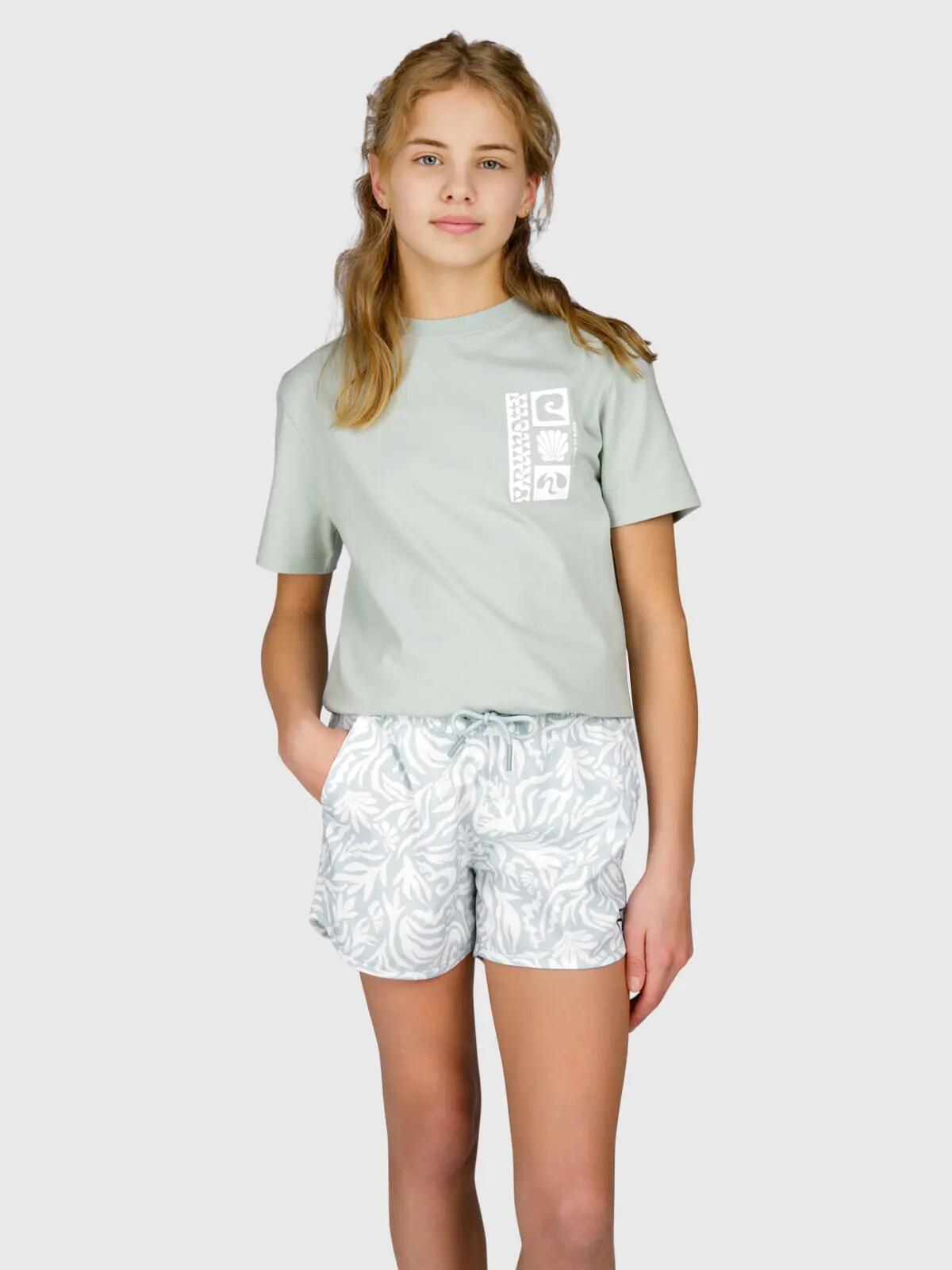 Tulya-Print Mädchen Badehose Wassersport Schnell trocknend Aqua Grey 4/6
