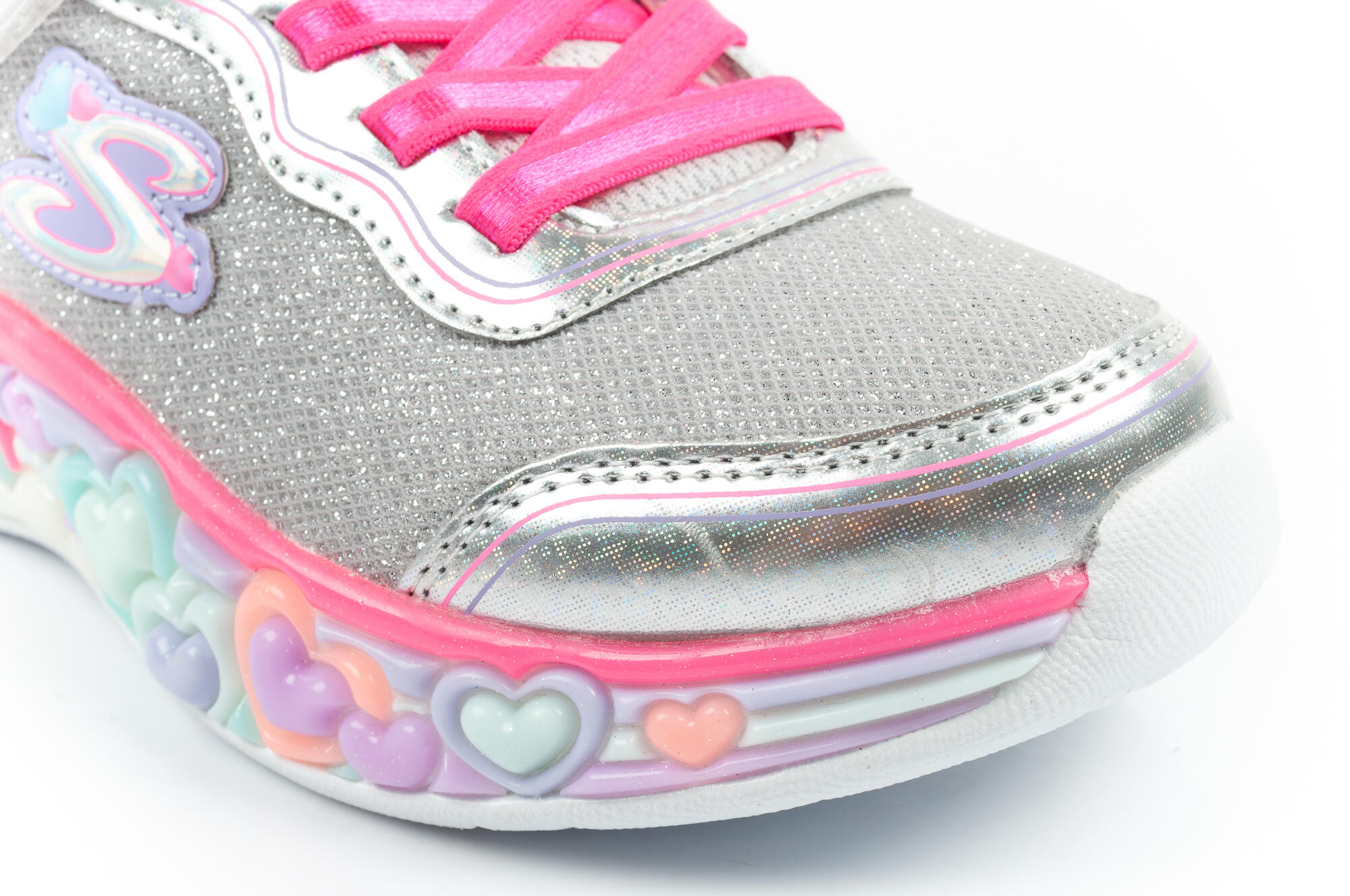 Buty sportowe dziecięce Skechers S Lights LED na rzep 4/7