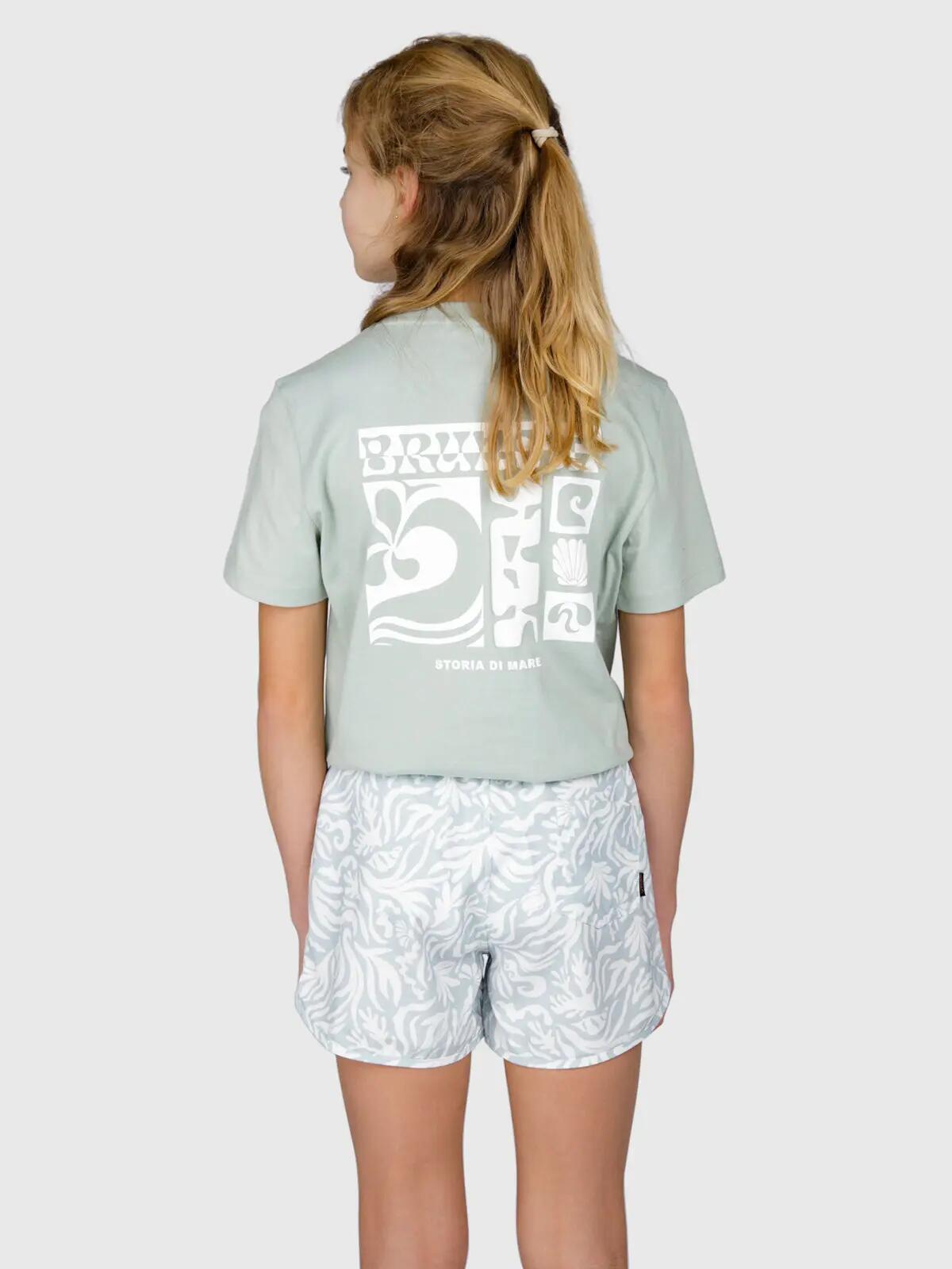 Tulya-Print Mädchen Badehose Wassersport Schnell trocknend Aqua Grey 5/6