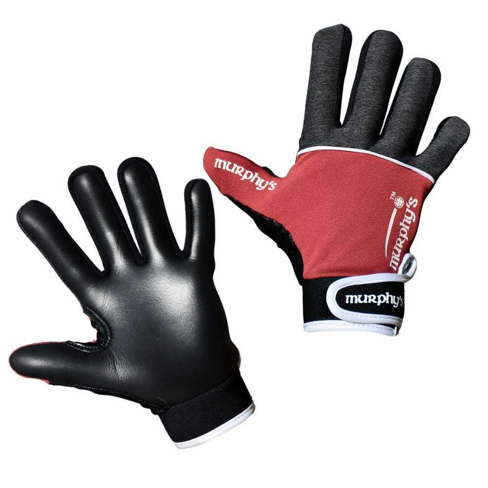 Childrens/Kids V2 Gaelic Gloves (Grey/Maroon/White) 2/2