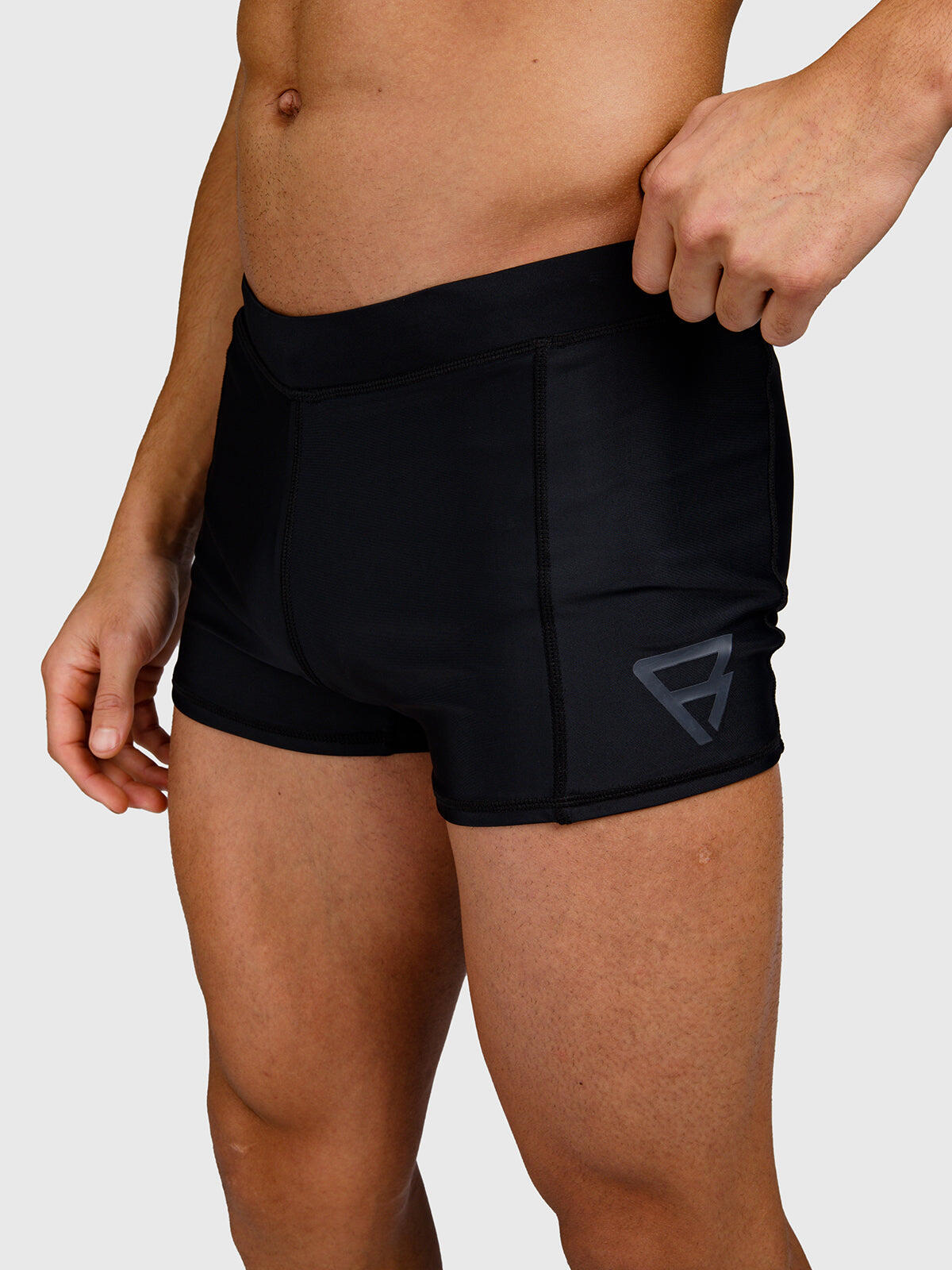Samier-Logo Heren Swim Trunks Watersport Flexible Fit Black 7/7