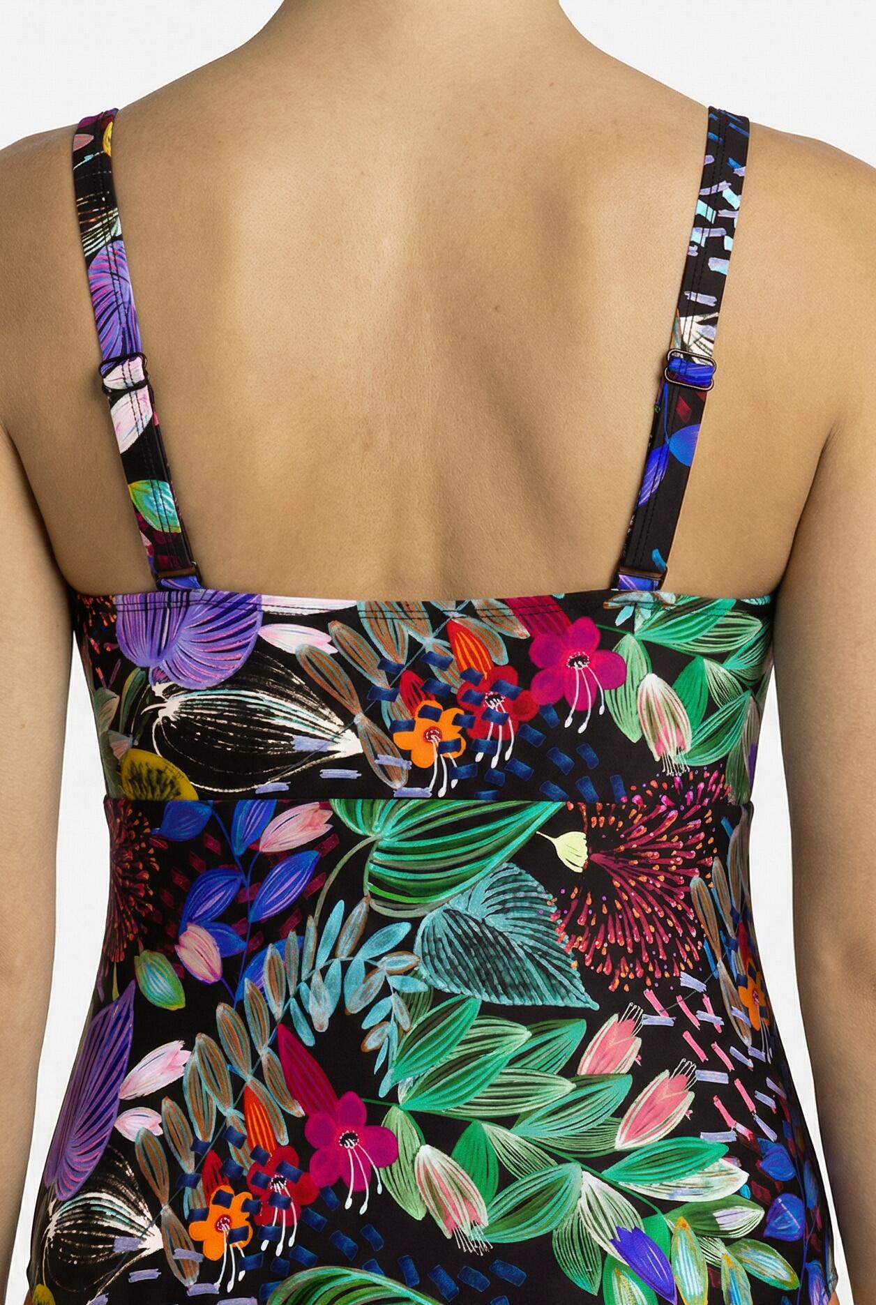 Femme Robe de bain avec bonnets souples motif floral et décolleté en V 5/7