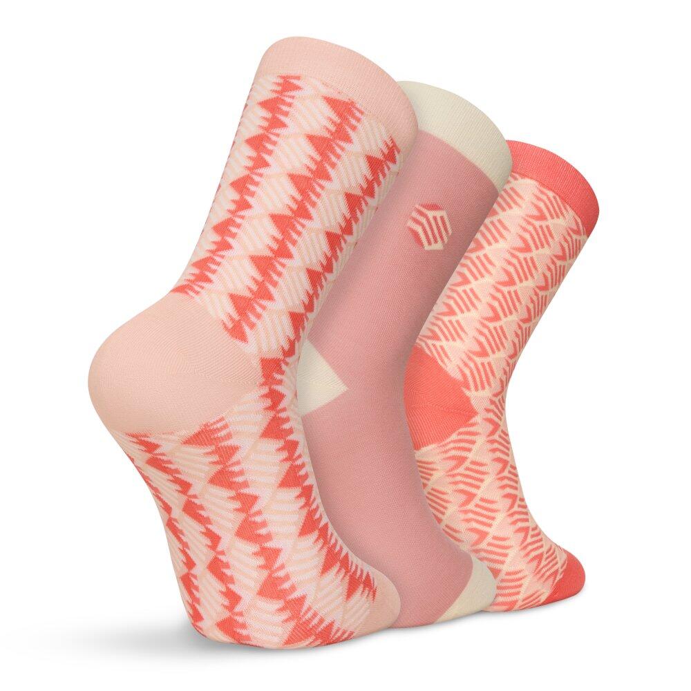 Lot de 3 paires de chaussettes en coton Lifestyle Homme et Femme Monogram Pink R 2/6
