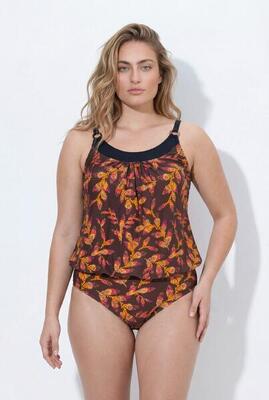 Dames tankini bladeren softcups verstelbare bh-bandjes