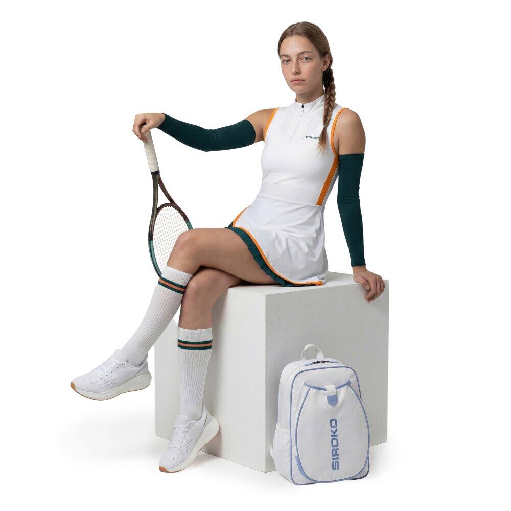 Abito tennis plissettato donna Tweener-W White Bianco 3/6
