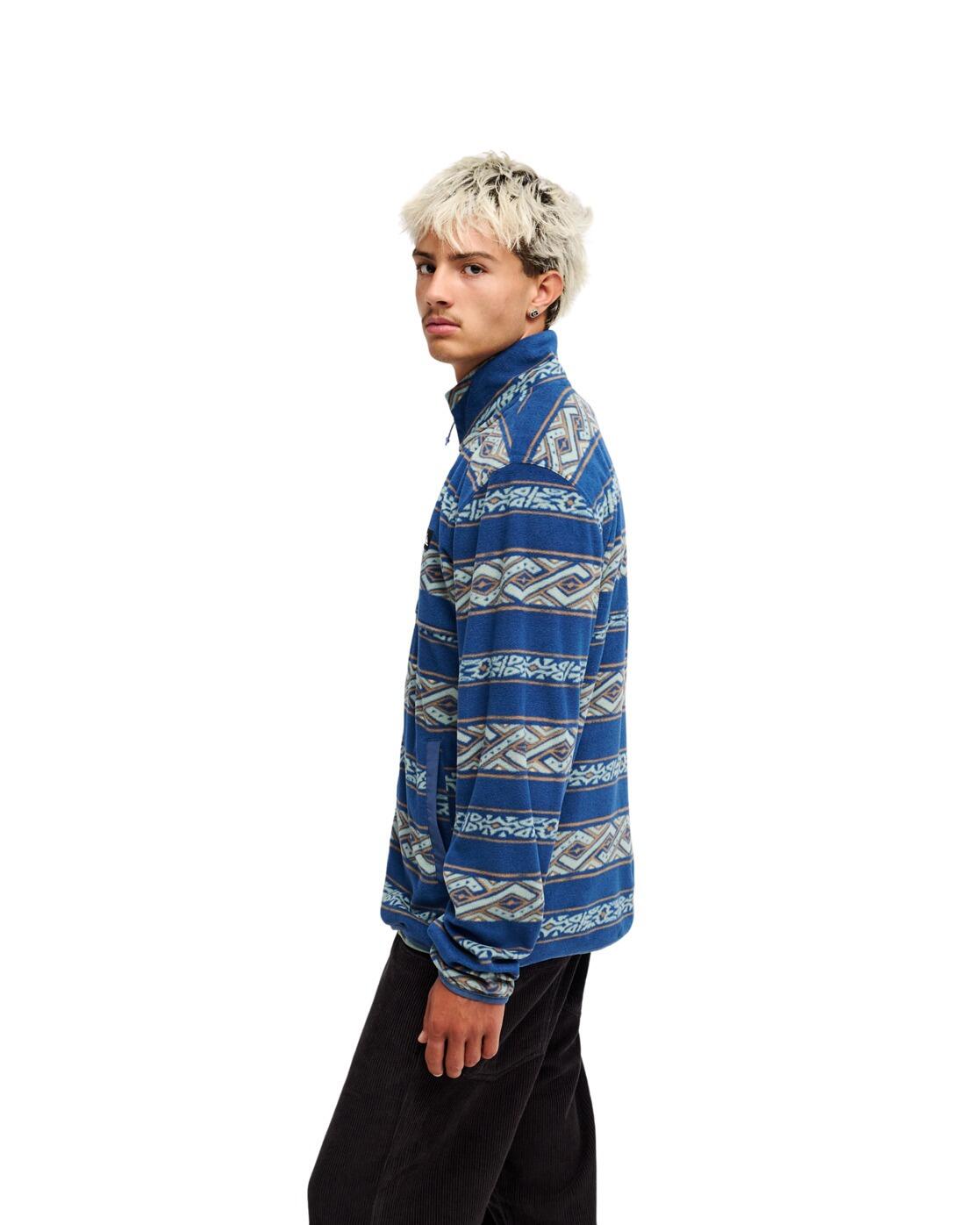 Fleece met rits NO DESTINATION Blau Heren 3/4