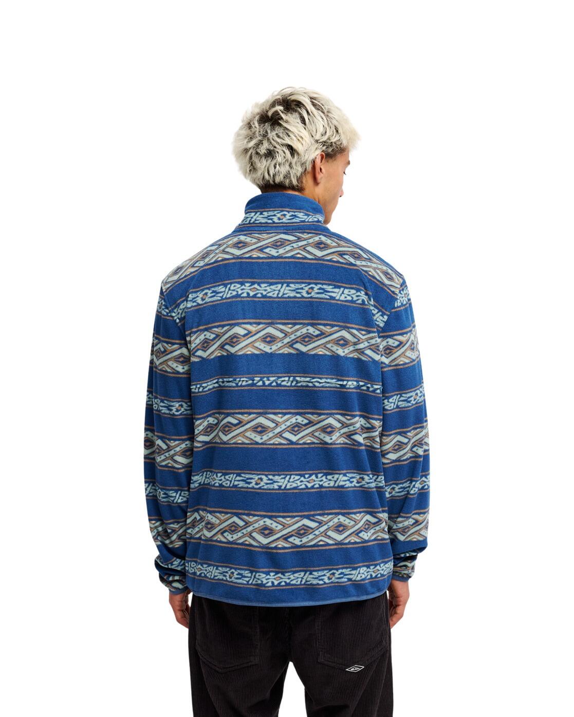 Fleece met rits NO DESTINATION Blau Heren 2/4