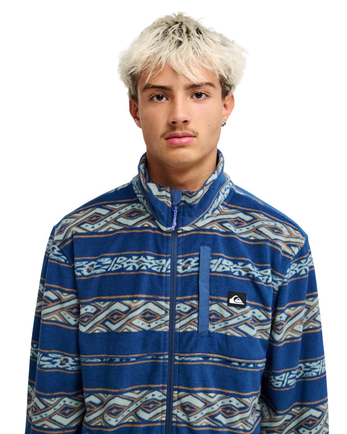 Fleece met rits NO DESTINATION Blau Heren 4/4