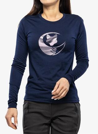SENSOR Koszulka damska MERINO ACTIVE PT TEE LS WOM deep blue fox-M