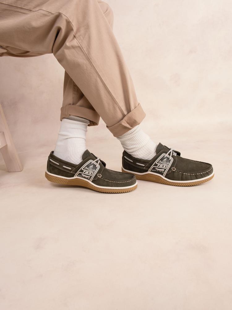 Chaussures bateau homme GLOBEK Cactus / Miel 2/5