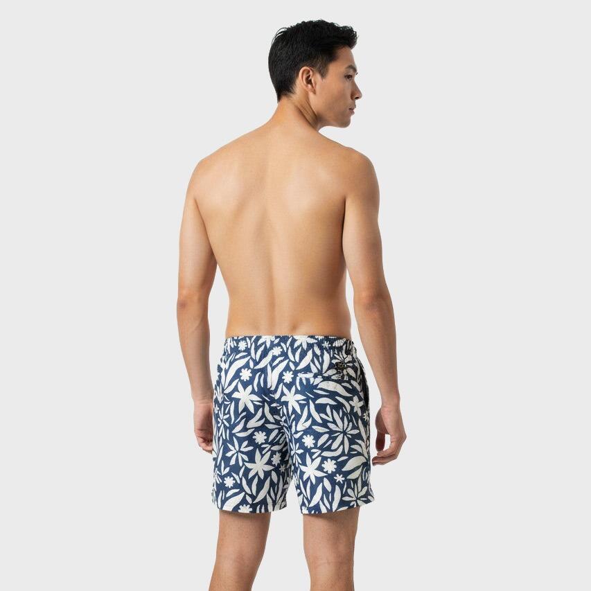 Cester-AO Herren Badehose 4-Wege-Stretch Schnell trocknend Indigo Blue 7/7