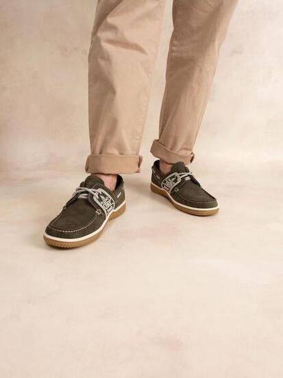 Chaussures bateau homme - GLOBEK Cactus / Miel