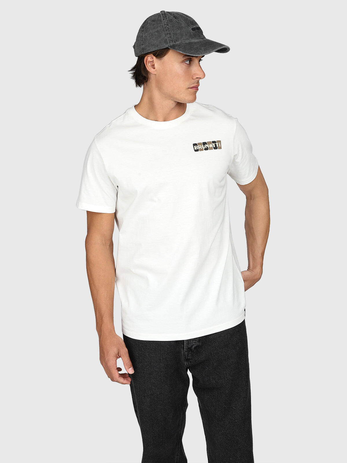 Pietros Heren T-shirt Mode Regular Fit Crewneck Snow 4/6