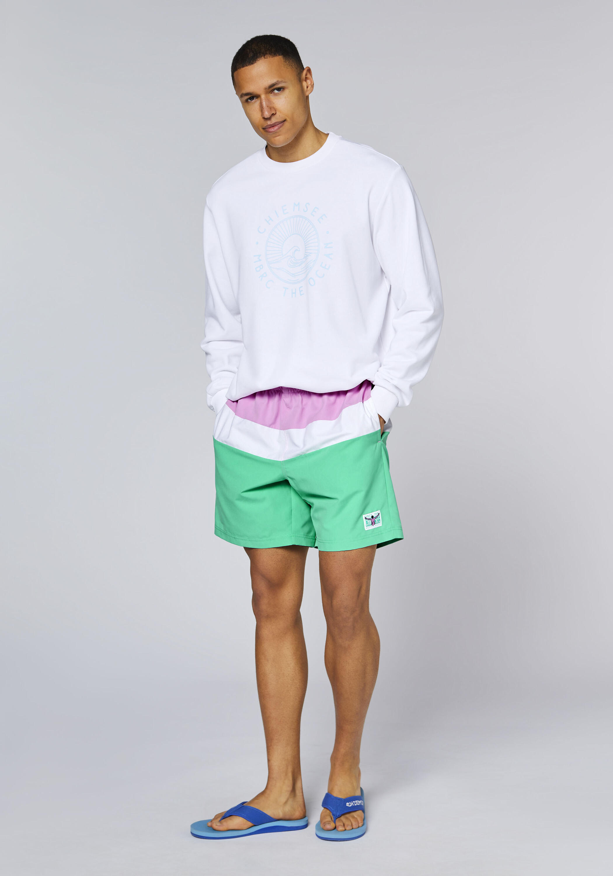 Badehose mit Blockstreifen 5/7