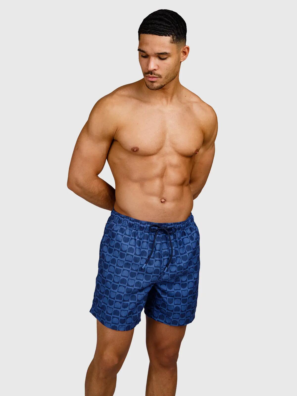Cester-Mini Heren Swim Shorts Watersport 4-Way Stretch Fast drying Indigo Blue 4/6