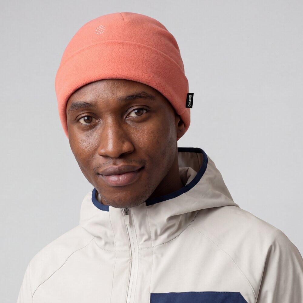 Bonnet de randonnée en polaire Homme et Femme Aysen Coral Orange 5/6