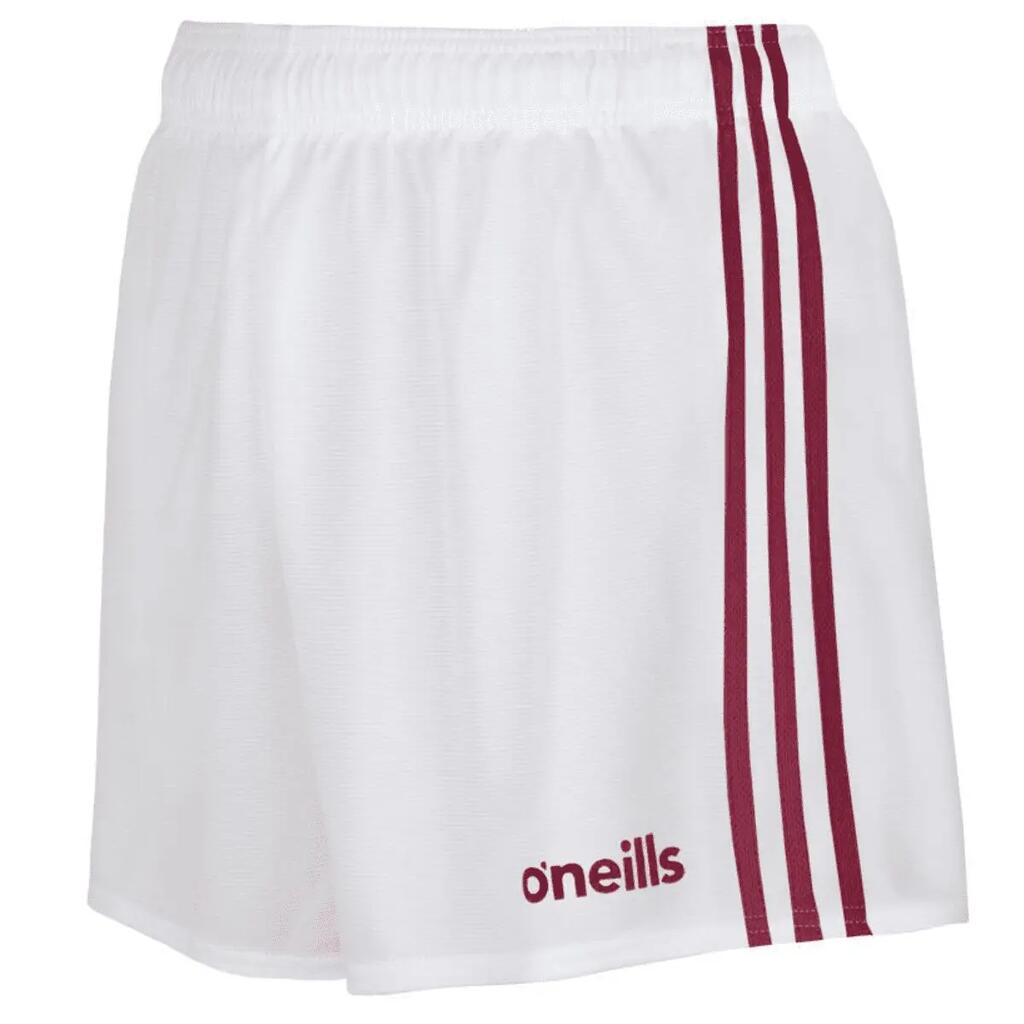 Mourne Gaelic Shorts White/Maroon White 30
