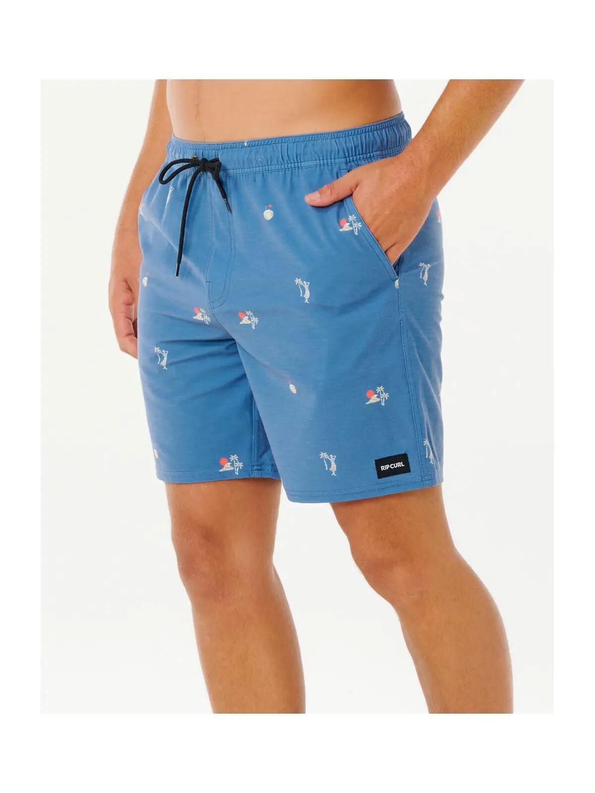 Męskie boardshorty surfingowe RIP CURL Skelly Breach Volley niebieskie 2/5