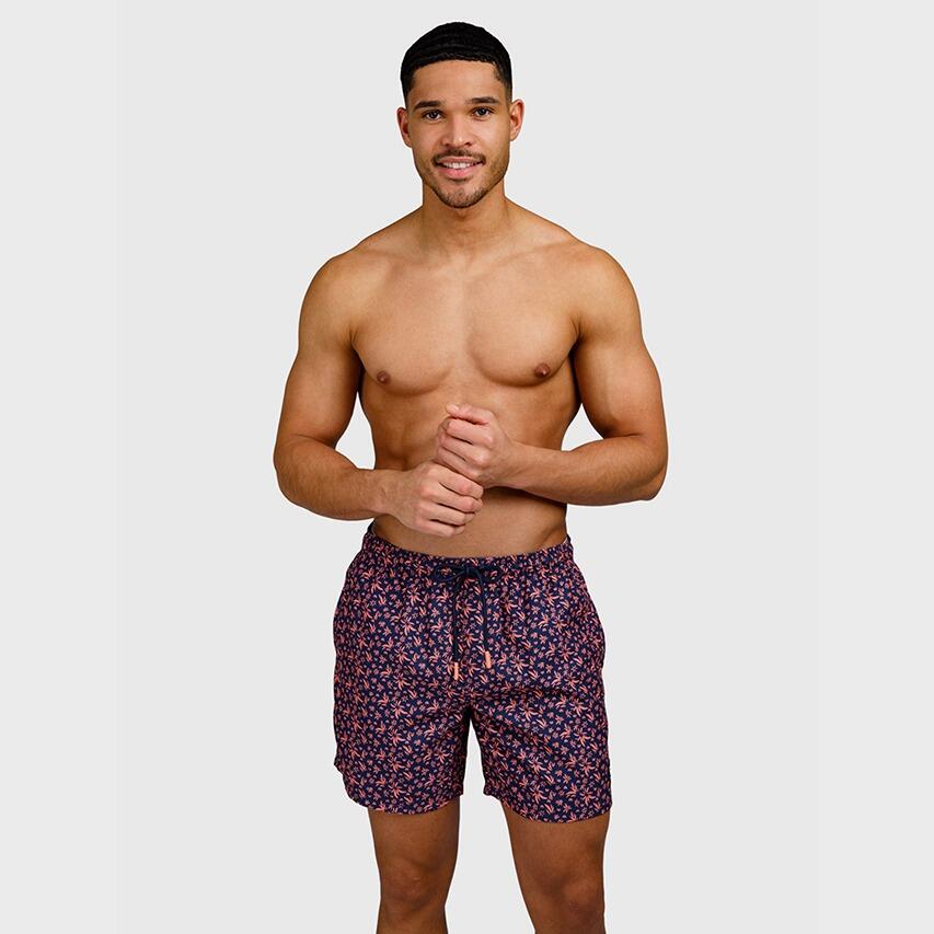 Heren Rits Zwemshort Cester Mini Melon Blauw & Oranje Multi 3/7
