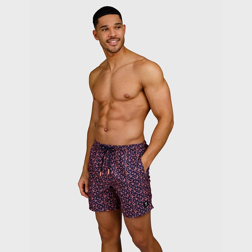 Heren Rits Zwemshort Cester Mini Melon Blauw & Oranje Multi 4/7