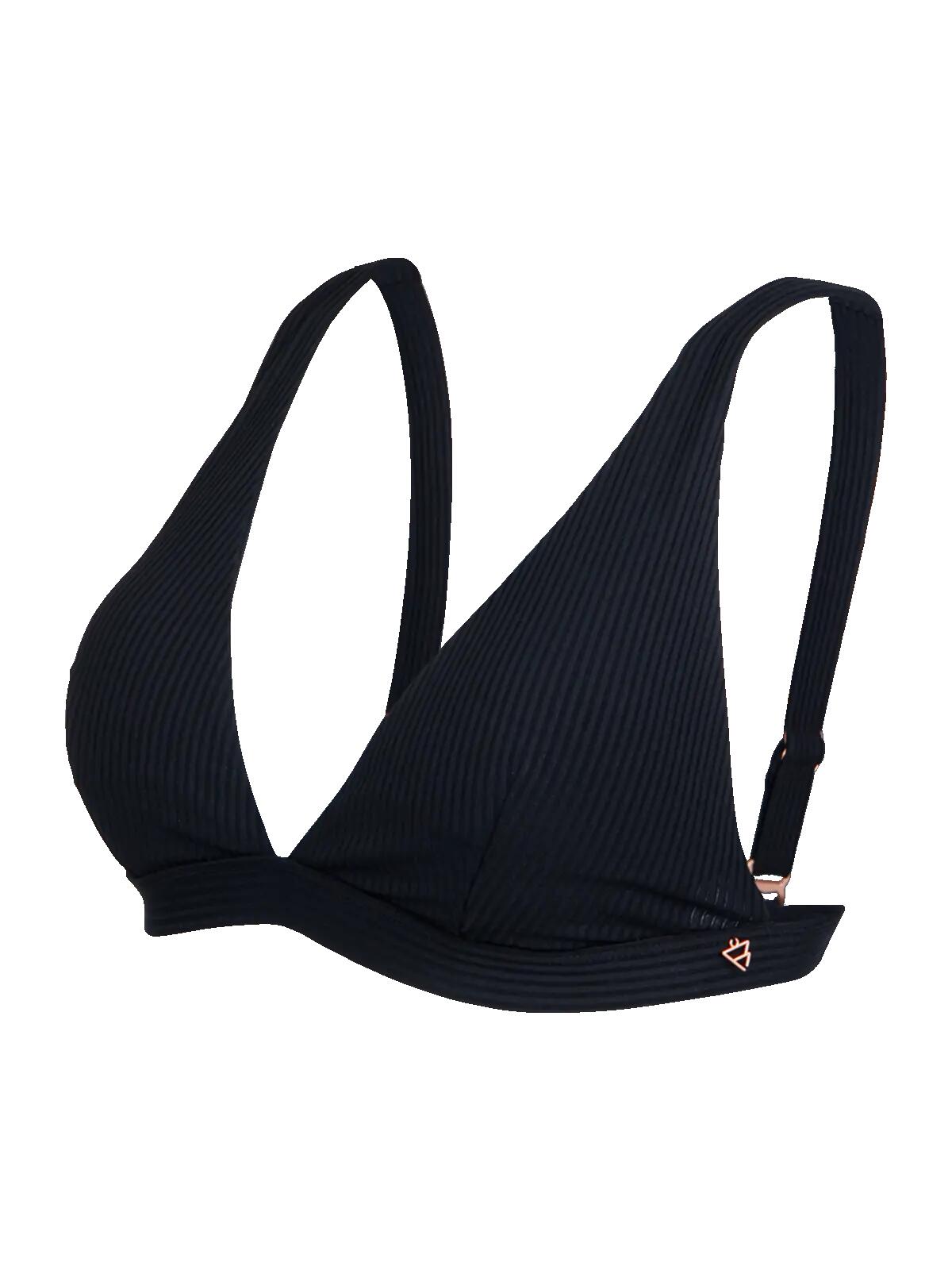 Fortelle-Rib Dames Bikini Top Watersport Removable padding Black - Rib 3/6