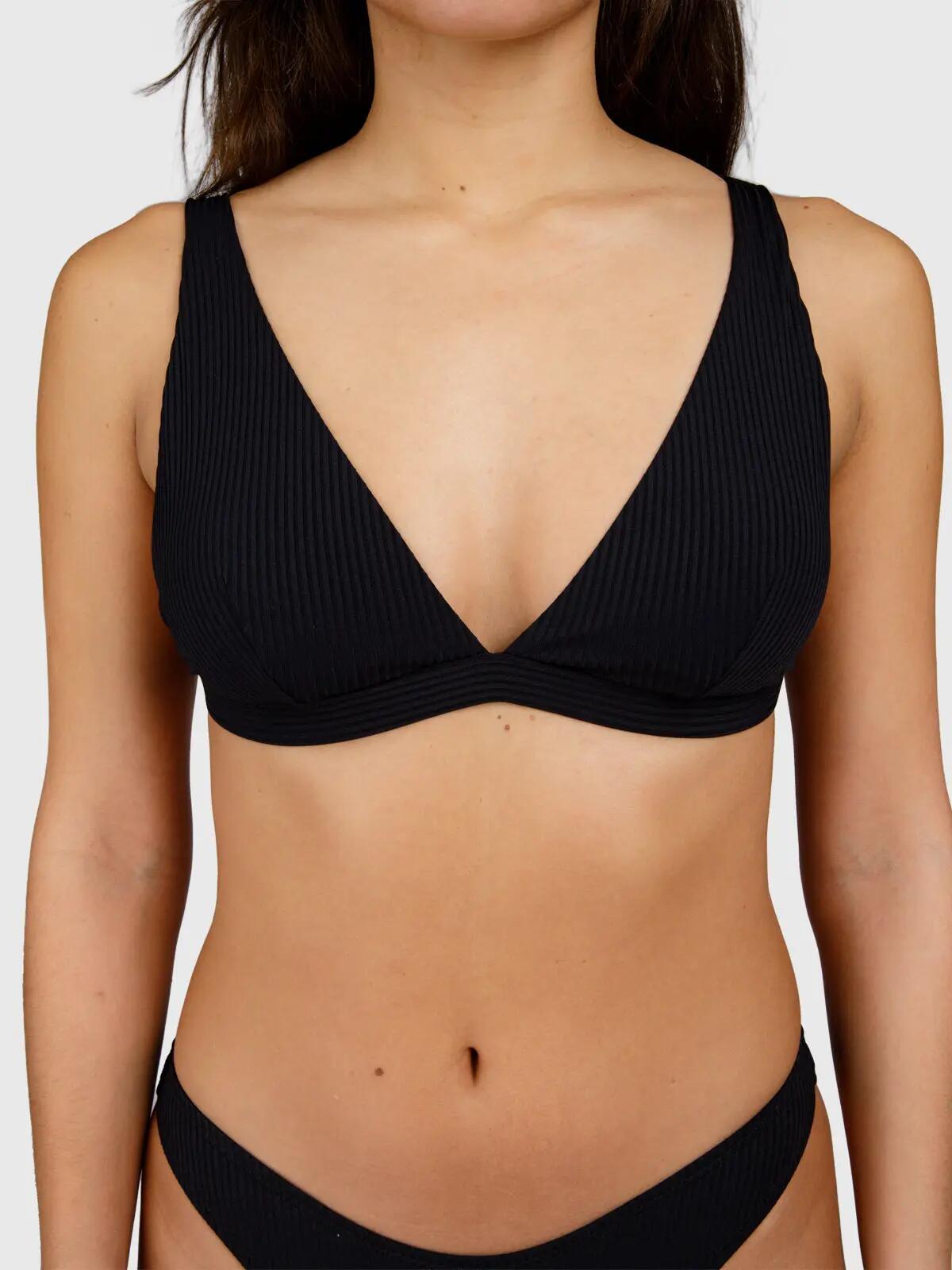 Fortelle-Rib Dames Bikini Top Watersport Removable padding Black - Rib 6/6
