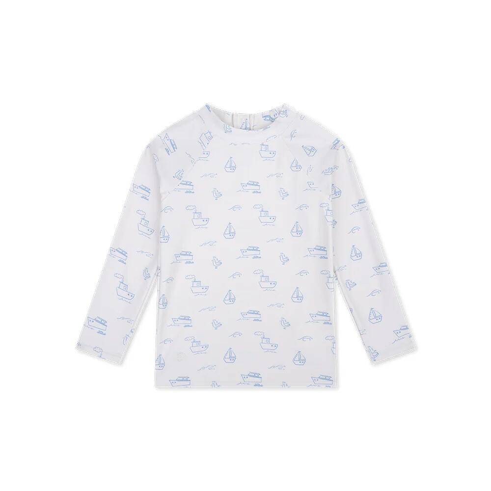 Swim Essentials Camiseta de natación UV de manga larga - Beige/Azul - Seas The 1/6