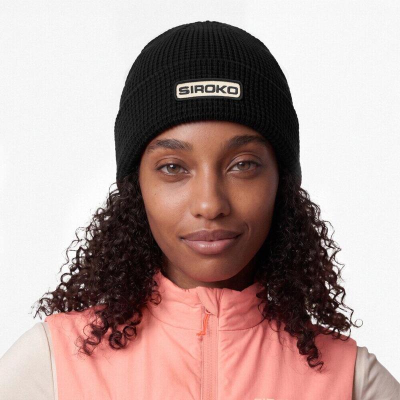 Căciulă de drumeție tricotată tip waffle Sequoia Black Negru
