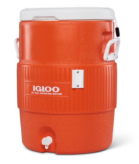 10 Gallon Seat Top drankdispenser oranje incl. bekerhouder 38 liter
