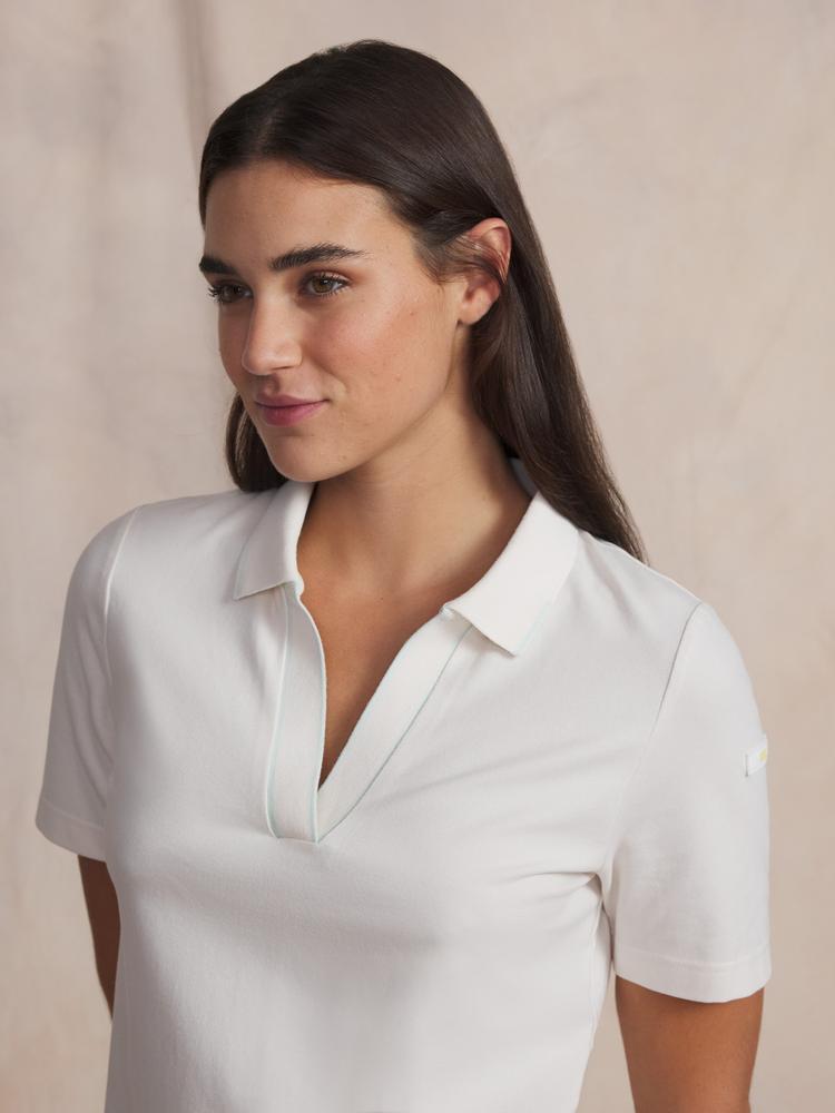 Polo manches courtes femme RITTAPOL greige 3/5