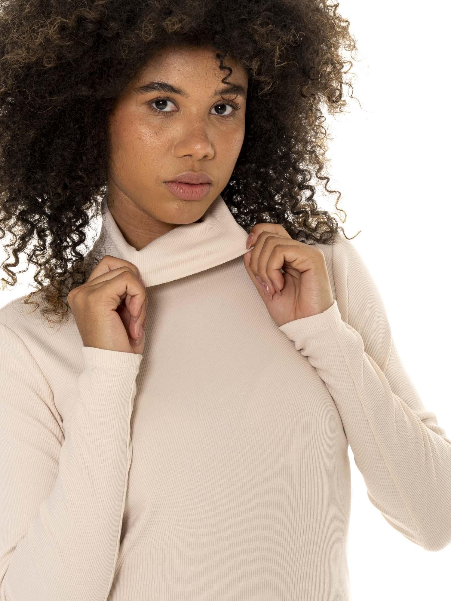 Leone 1947 Chic Tones Damen-Langarm-Rippshirt 5/5