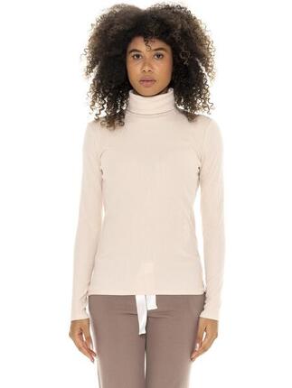 T-shirt côtelé à manches longues pour femme Leone 1947 Chic Tones