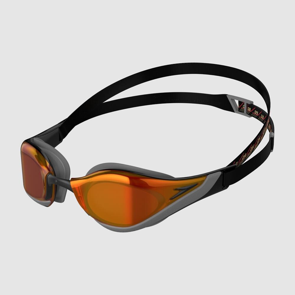 Speedo FS Gafas de natación  Pure Focus MirrorNegro Rojo 3/6
