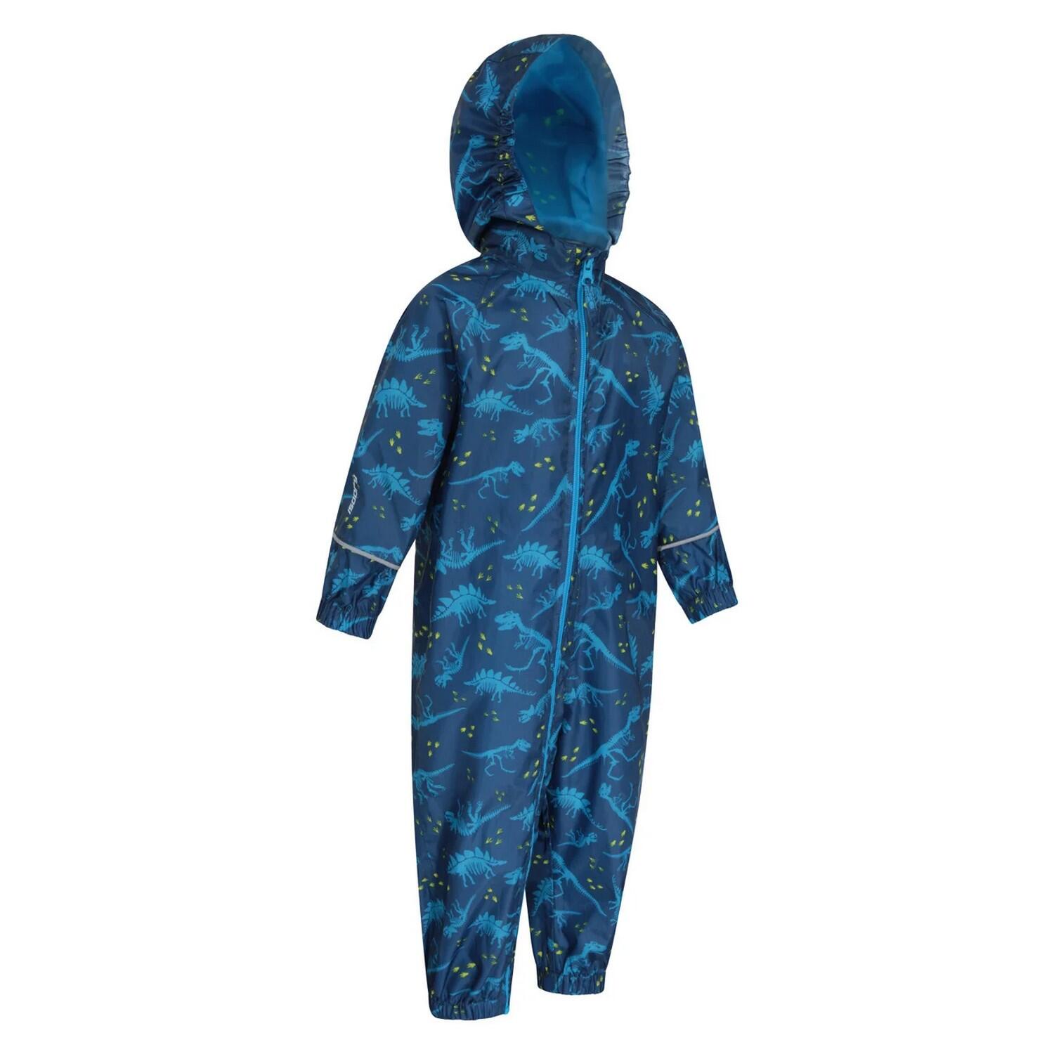 Combinaison De Ski Motif/style Dinosaures PUDDLE Enfant (Bleu) 3/4