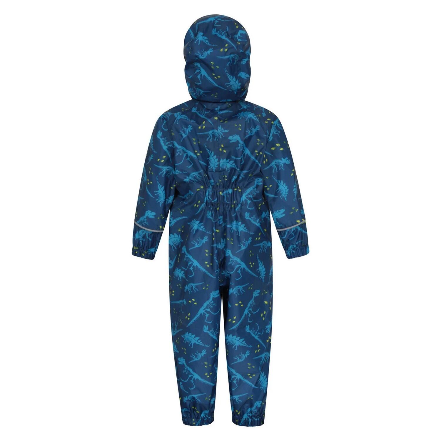 Combinaison De Ski Motif/style Dinosaures PUDDLE Enfant (Bleu) 2/4