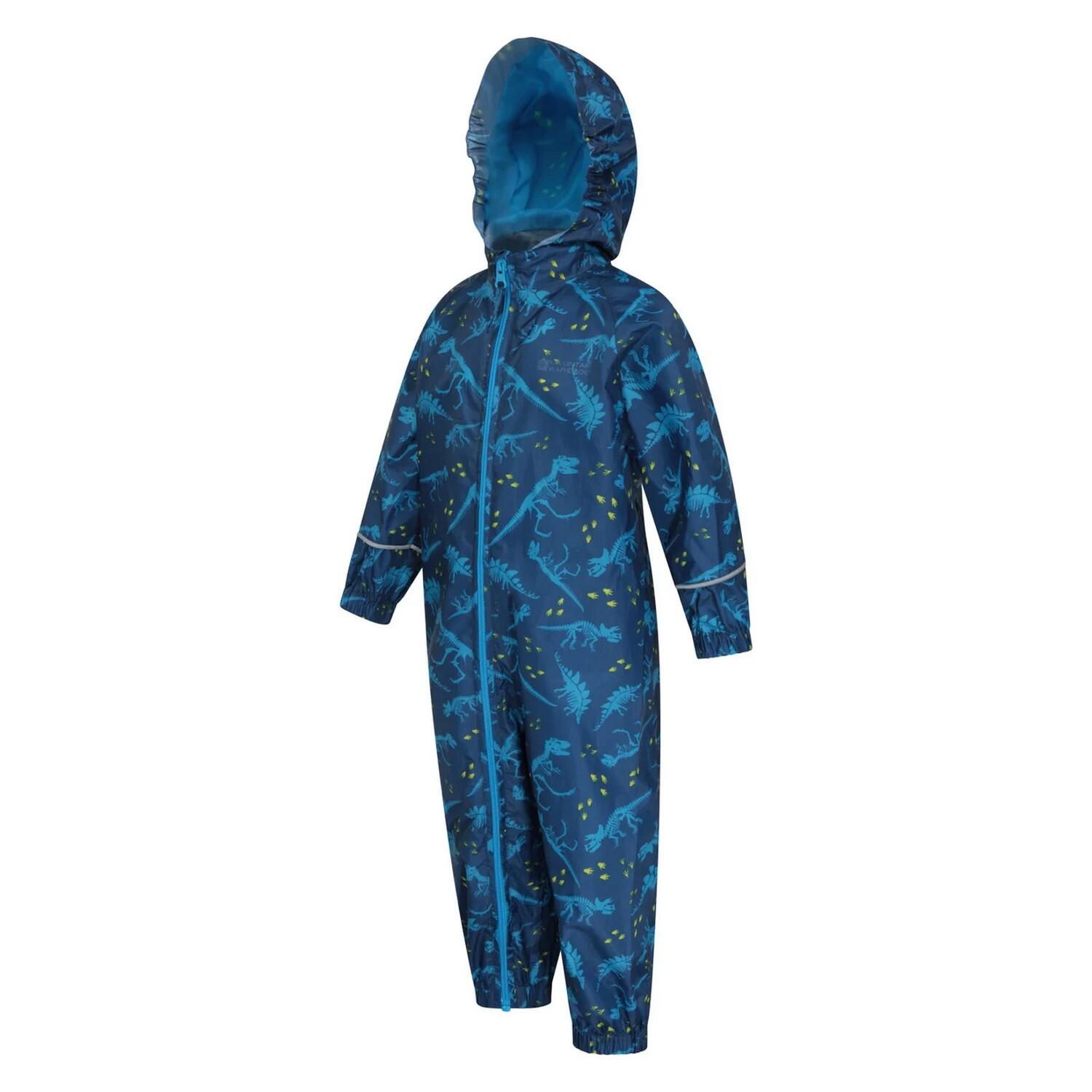 Combinaison De Ski Motif/style Dinosaures PUDDLE Enfant (Bleu) 4/4