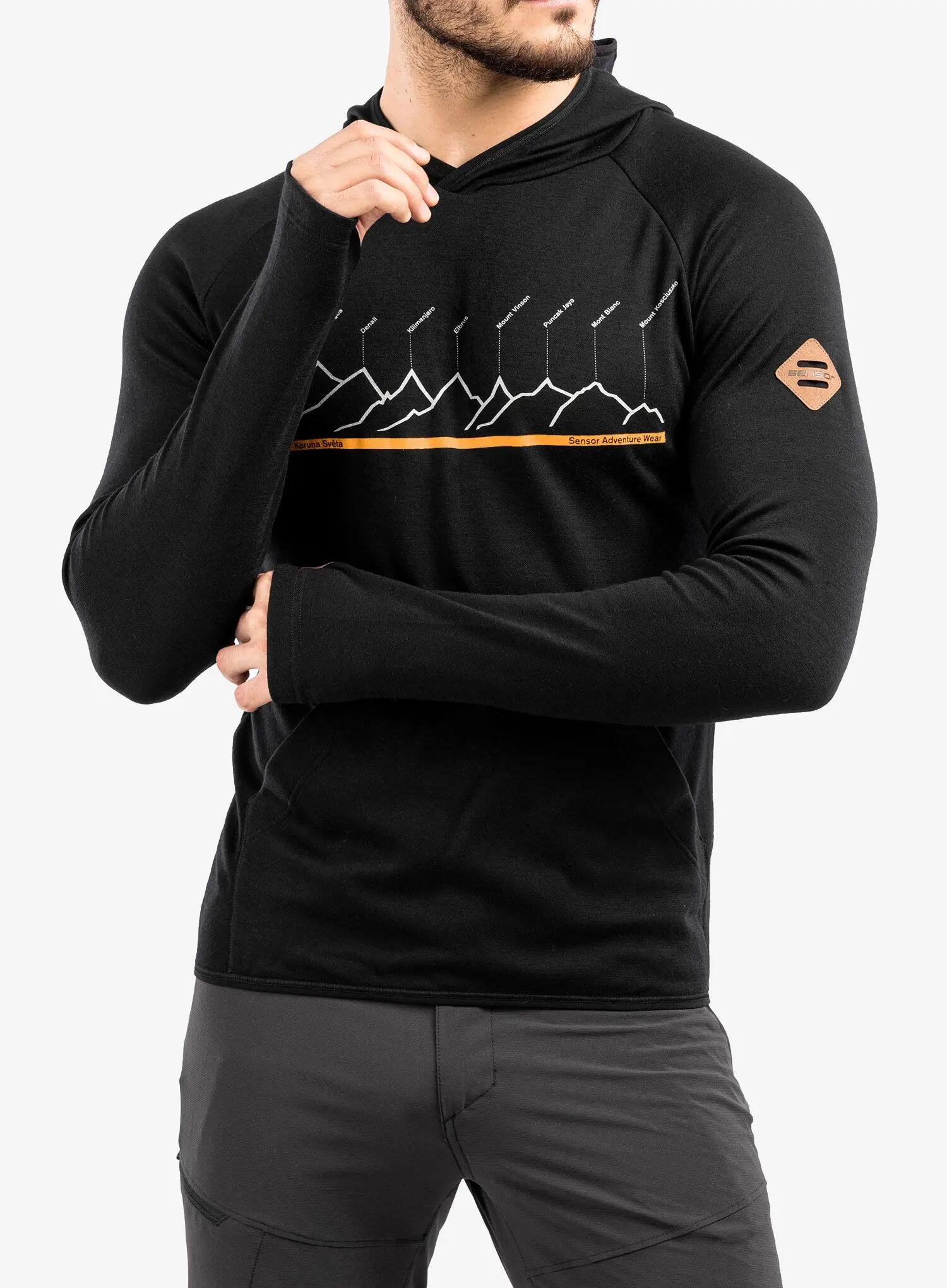Bluza z kapturem Sensor Merino UP Fleece Hooded 3/7