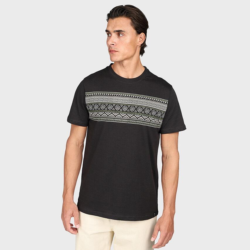 Heren O-hals Shirt Aedeny Zwart 2/7