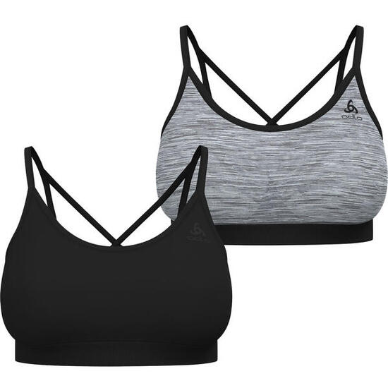 ODLO Odlo Sport bra SEAMLESS LOW Sportbeha ZWART - GRIJS MELANGE M