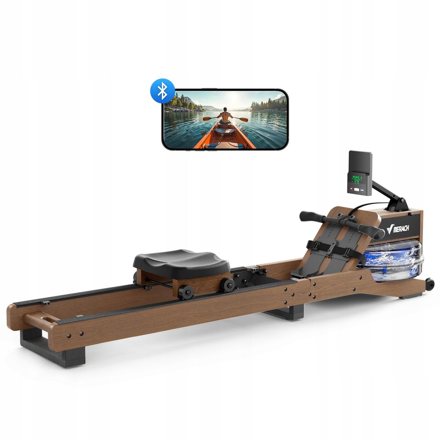 Rameur MERACH pliable, Bluetooth 2/7