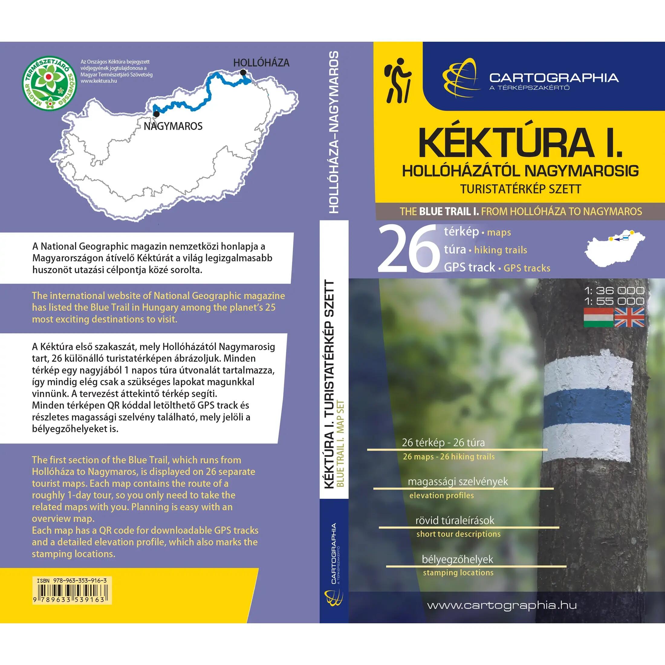 Kéktúra I. turistatérkép szett (Északi-középhegység) -Hollóháza-Nagymaros 2/5