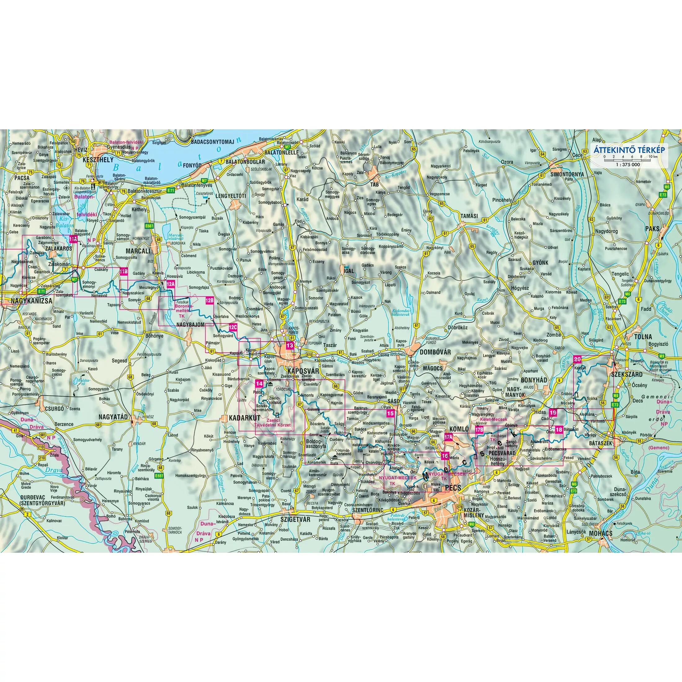 Kéktúra III. turistatérkép szett (Dél-Dunántúl) – Írott-kő - Szekszárd 5/7