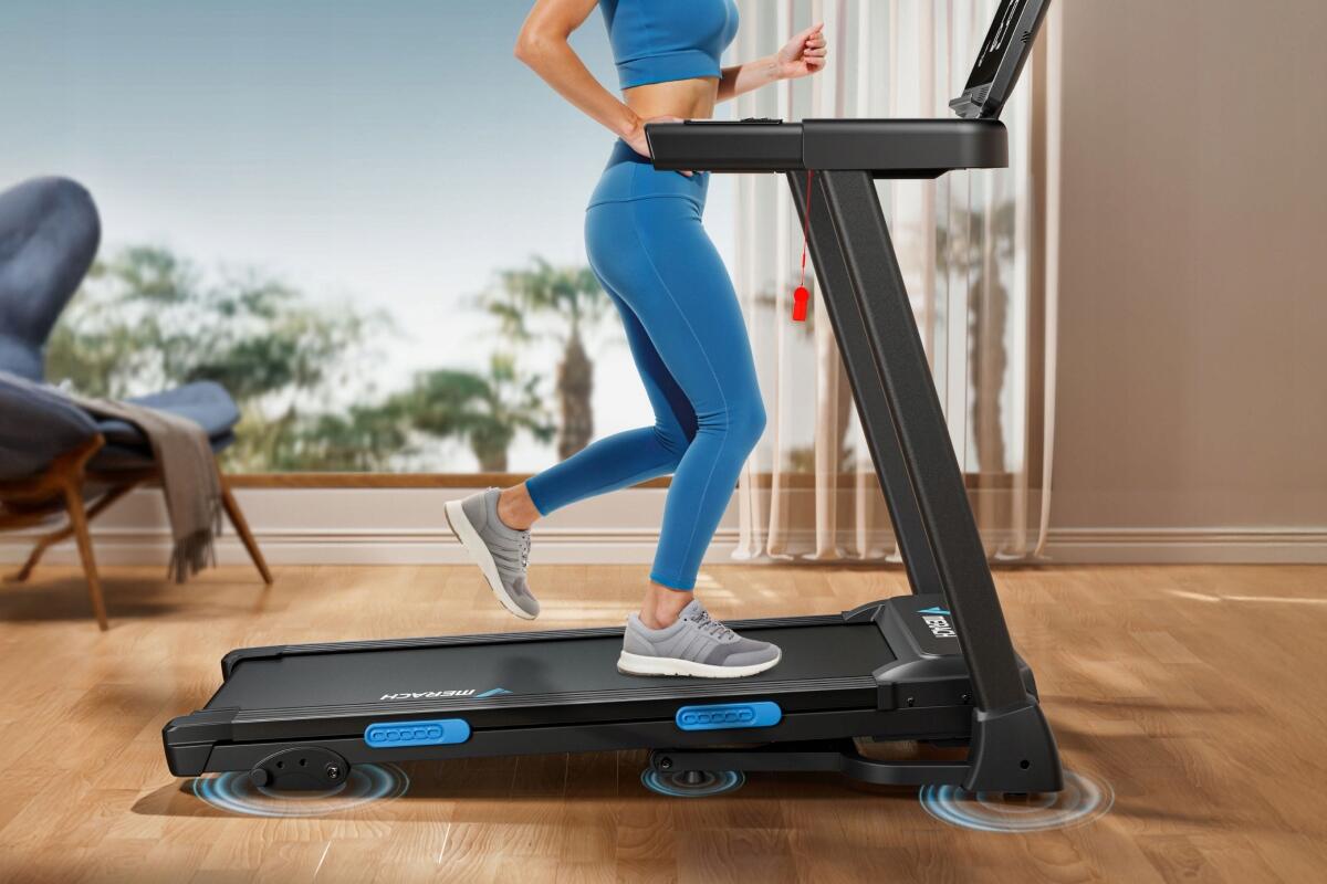 MERACH MR-T12 tapis de course pliable 12 km/h 15% inclinaison 136 kg 6/7