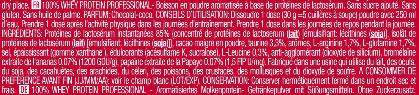 Odżywka białkowa Scitec 100% Whey Protein Professional 500g Chocolate Coconut