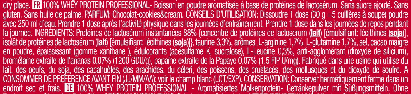 100% whey protein professional - 500 g Nuevo Chocolate  Galletas de Scitec N 2/5