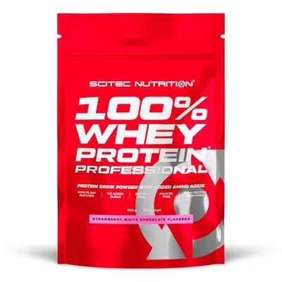 Wei-eiwit - 100% wei professioneel (500g) - aardbei witte chocolade