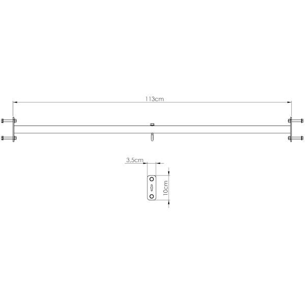 Rechte optrekstang met bokszakhouder Accessoire voor serie Outdoor Marbo Sport 5/5